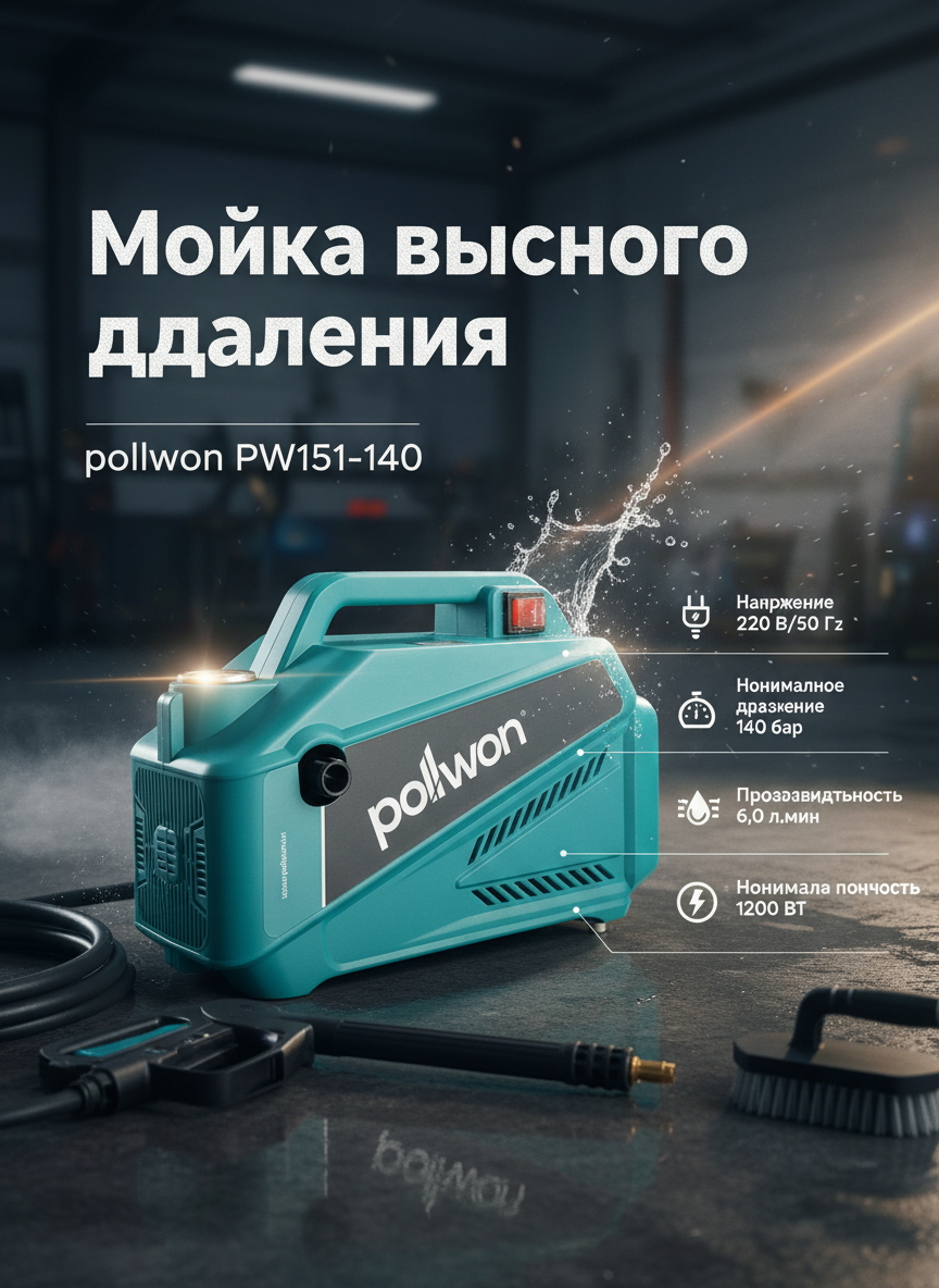 Мойка высокого давления (1200 Вт)