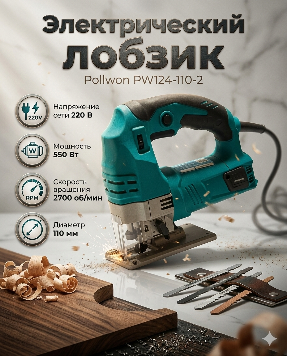 Электролобзик PW124-110-2